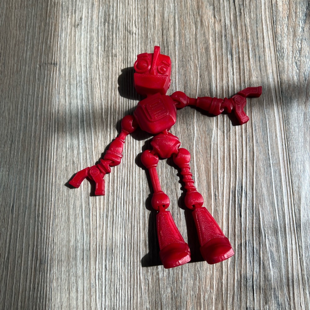 Source Unknown Red Articulated Action Figure